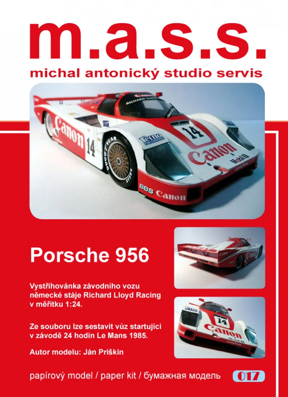 Papierový model Porsche 956 LLoyd LM 1985