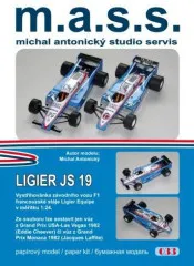 Papierový model Ligier JS19 GP Monaco 1982 + Laser