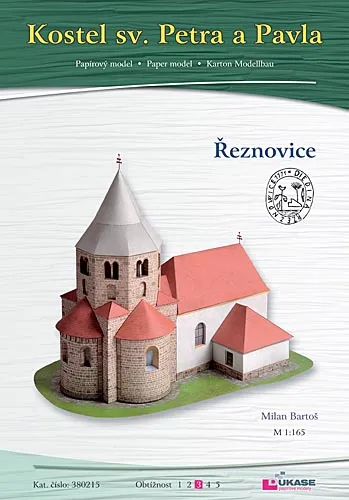 Papierový model Kostol sv. Petra a Pavla - Řeznovice