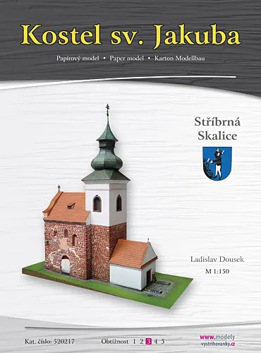 Papierový model Kostol sv. Jakuba - Stříbrná Skalice