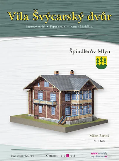 Papierový model Vila Švýcarský dvůr - Špindlerův Mlýn