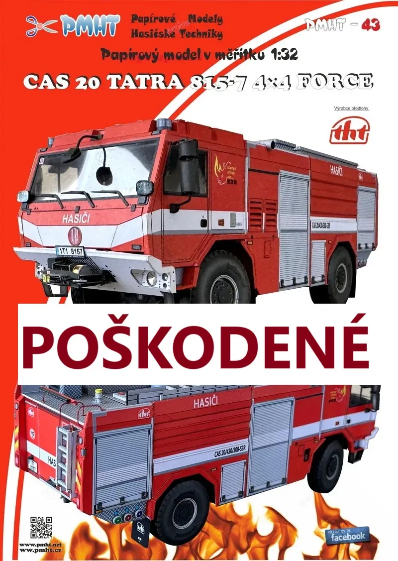 Poškodené - Papierový model - CAS 20 - TATRA 815-7 4x4 Force