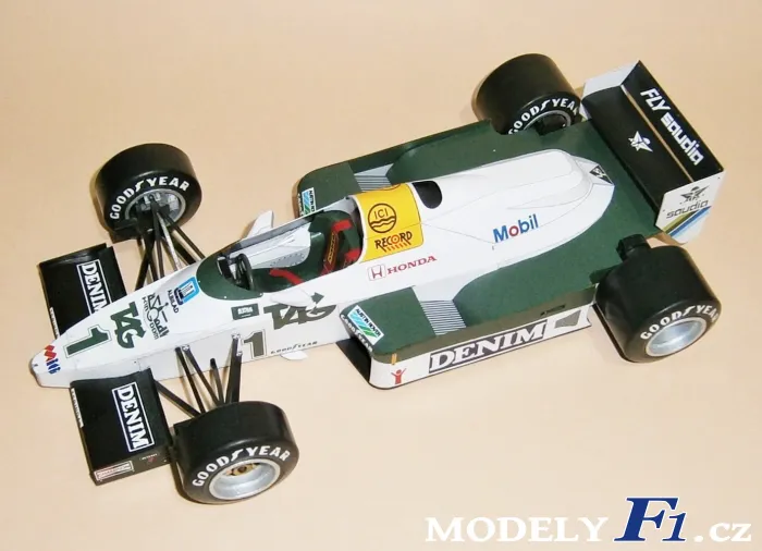 Papierový model Williams FW09 Honda - Keke Rosberg - Kyalami GP 1983