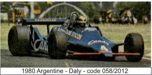 Papierový model Tyrrell 009 - Derek Daly - Argentina GP 1980