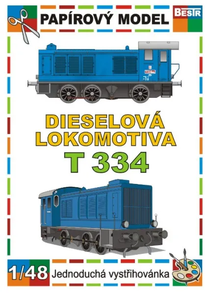 Papierový model - T 334 - dieselová lokomotíva WR-360