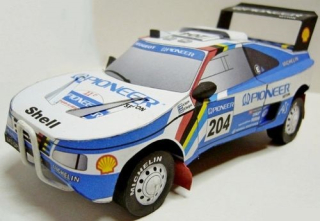 Papierový model Peugeot 405 turbo 16 - Dakar