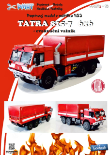 Papierový model - Tatra 815-7 6x6 Evakuačný valník