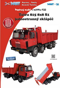 Papierový model - Tatra 815  8x8 S1 - jednostranný sklápač